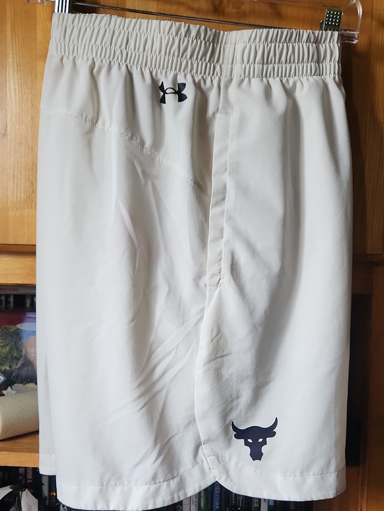 Under Armour Other - Under Armour Cream Athletic Shorts with Black Logos